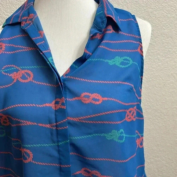 L’Amour Nanette Lepore Vintage Nautical Top - Picture 2 of 4